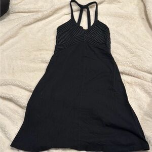 Armani Exchange Black Striped Women's Dress